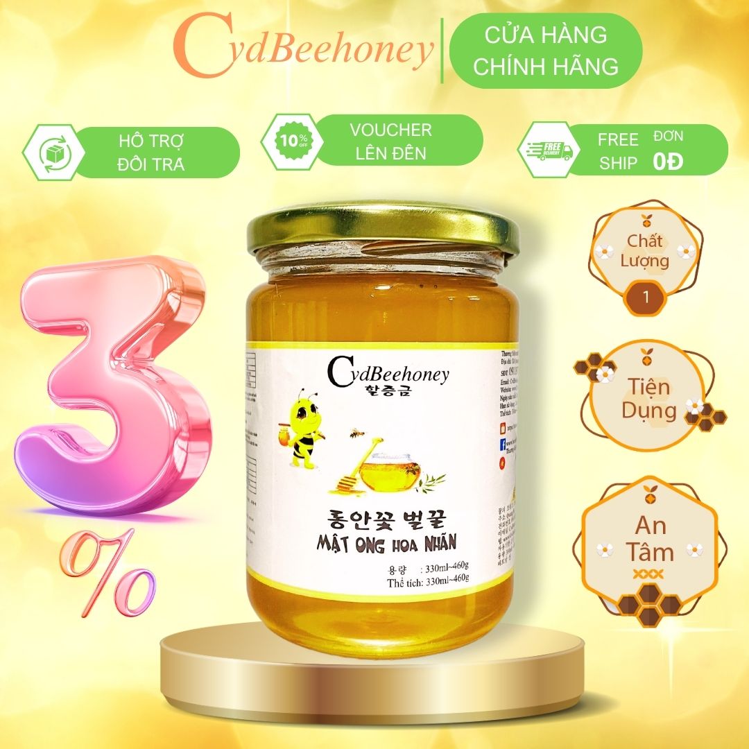 Mật Ong Hoa Nhãn Cao Cấp 330ml(460g) - Premium Logan Flower Honey