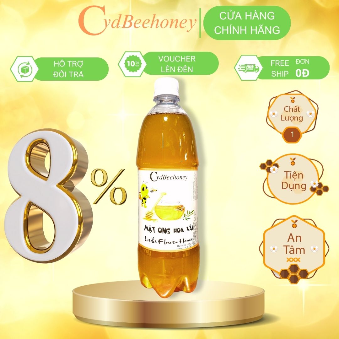 Mật Ong Hoa Vải 1L (1400g) - Litchi Flower Honey